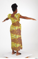  Dina Moses dressed standing t poses whole body yellow long decora apparel african dress 0006.jpg